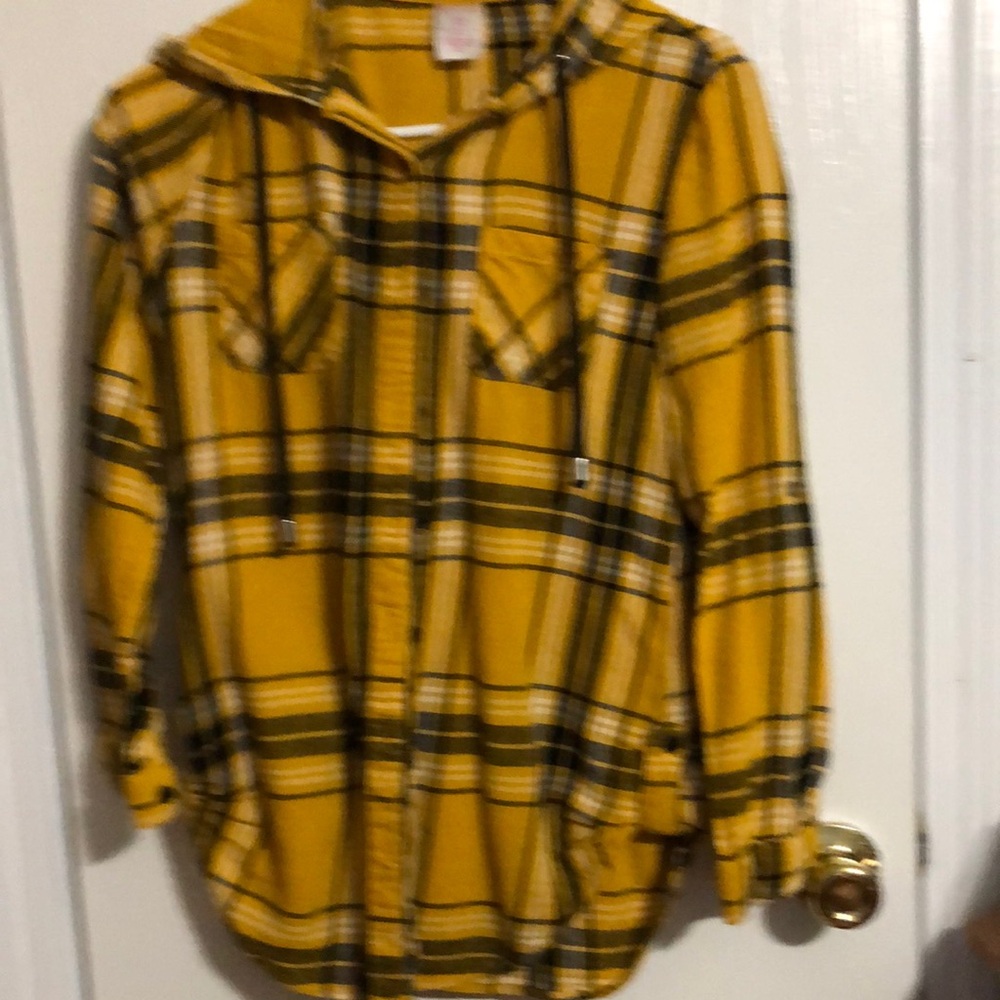 Shirt Hoody Flannel Plaid #3129